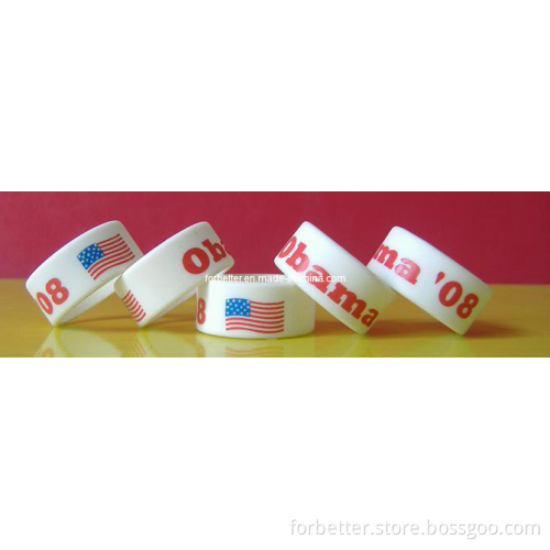 Silk Screened Silicone Rings